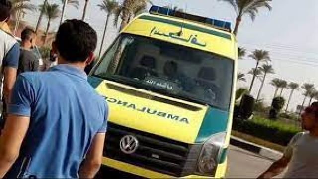 إصابة سائق سيارة إسعاف إثر انقلابها على طريق المحلةـ المنصورة الدائرى
