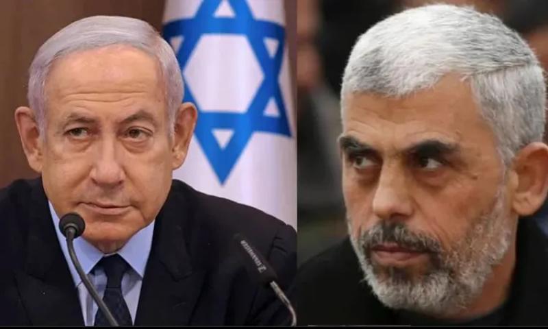 يحي السنوار ونتنياهو