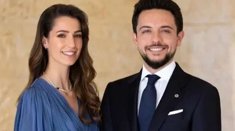الأمير الحسين بن عبدالله الثاني والأميرة رجوة