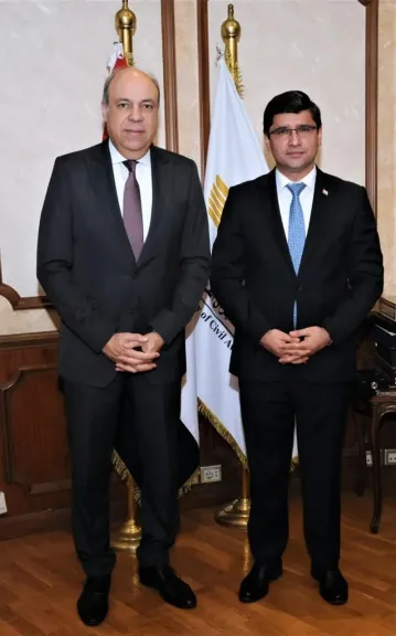 وزير الطيران المدني وسفير طاجيكستان