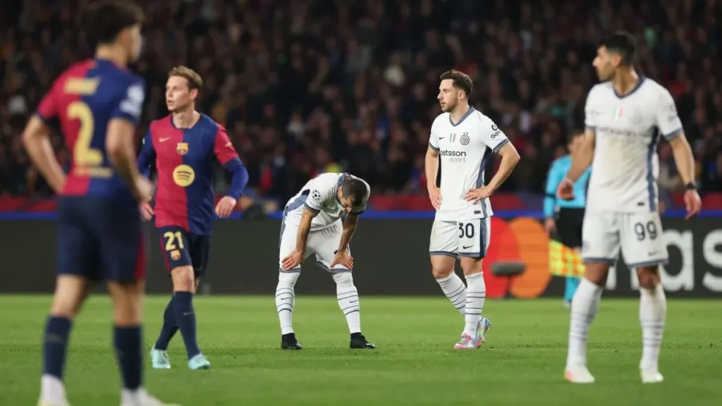 خروج برشلونة من نصف نهائي دوري الأبطال أمام إنتر ميلان