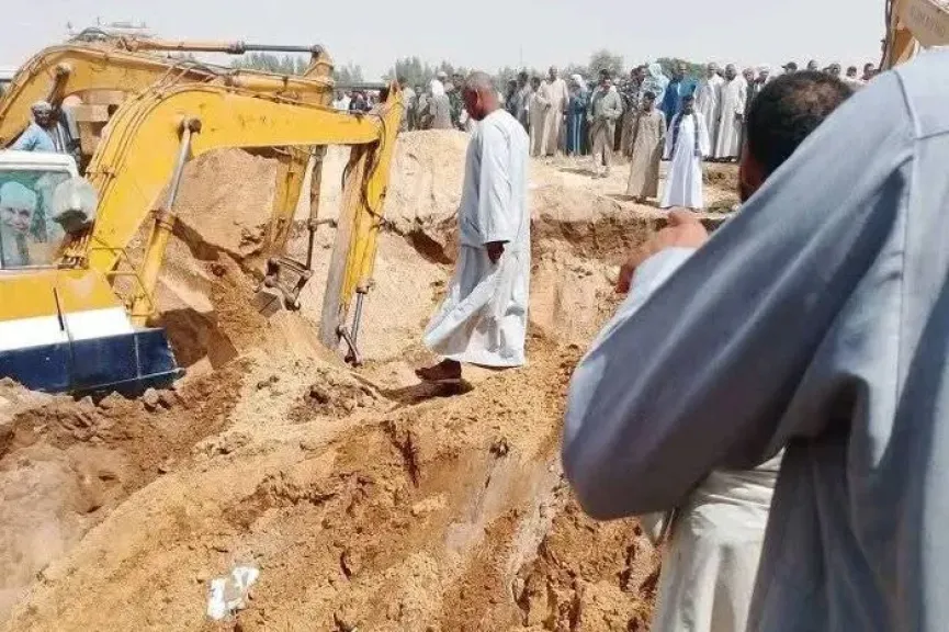 انهيار بئر بالمنيا