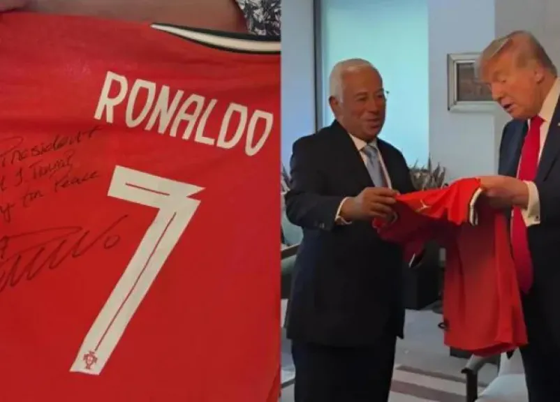 رونالدو يرسل قميص البرتغال لترامب