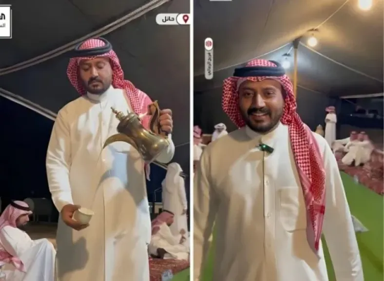 عامل بنجلاديشي يرتدي زي سعودي
